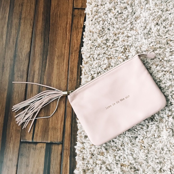 Olivia + Joy Handbags - OLIVIA + JOY Clutch Wristlet Purse Pink Tassel Bag